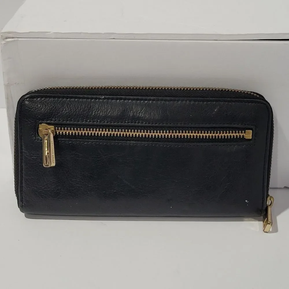 Juicy Couture Black Wallet with Gold Accents